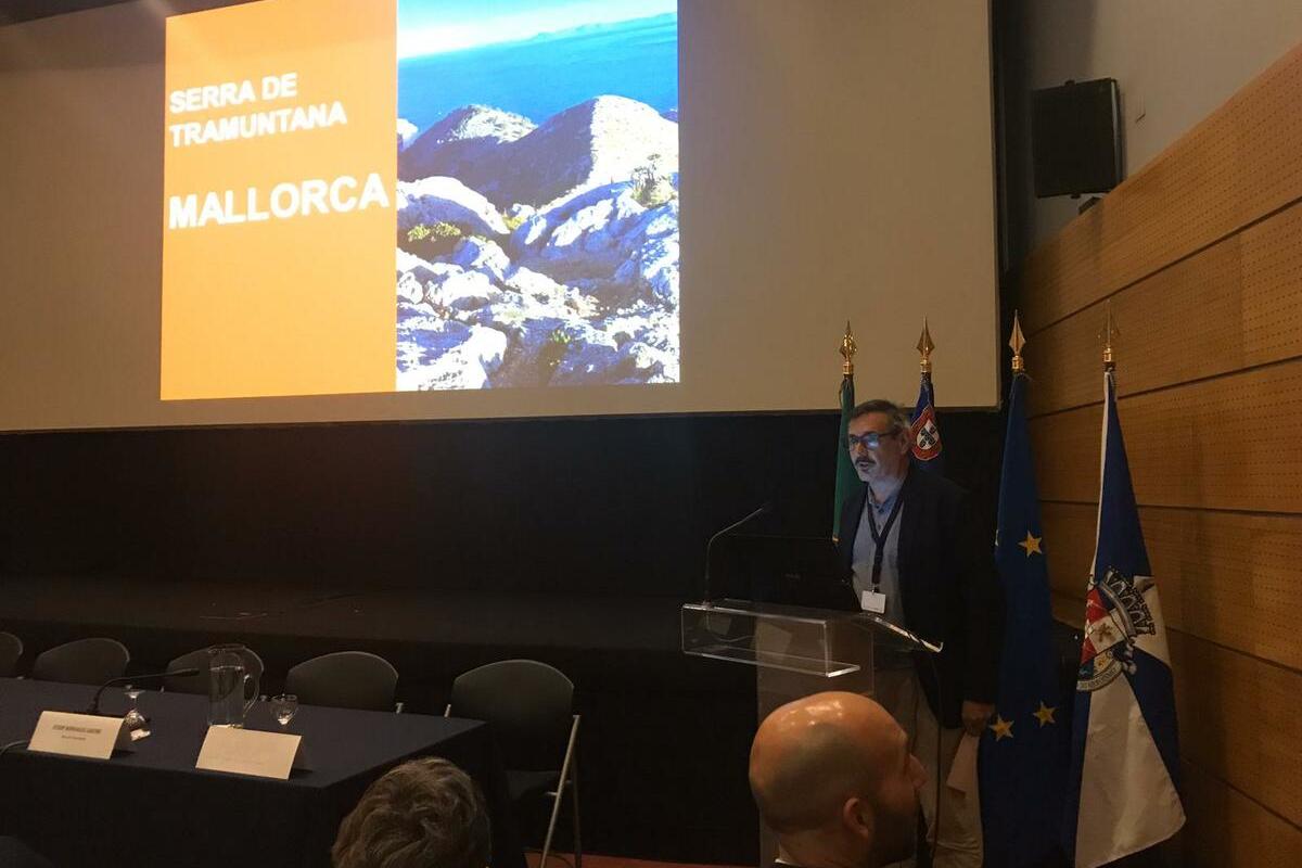 El jefe de servicio del Consorci Serra de Tramuntana, Pep Bernales, durante el VII Encuentro Ibérico de Gestores del Patrimonio Mundial.