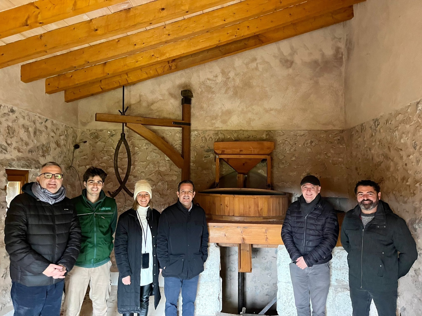 El conseller Fuster visita el molino de Lluc.