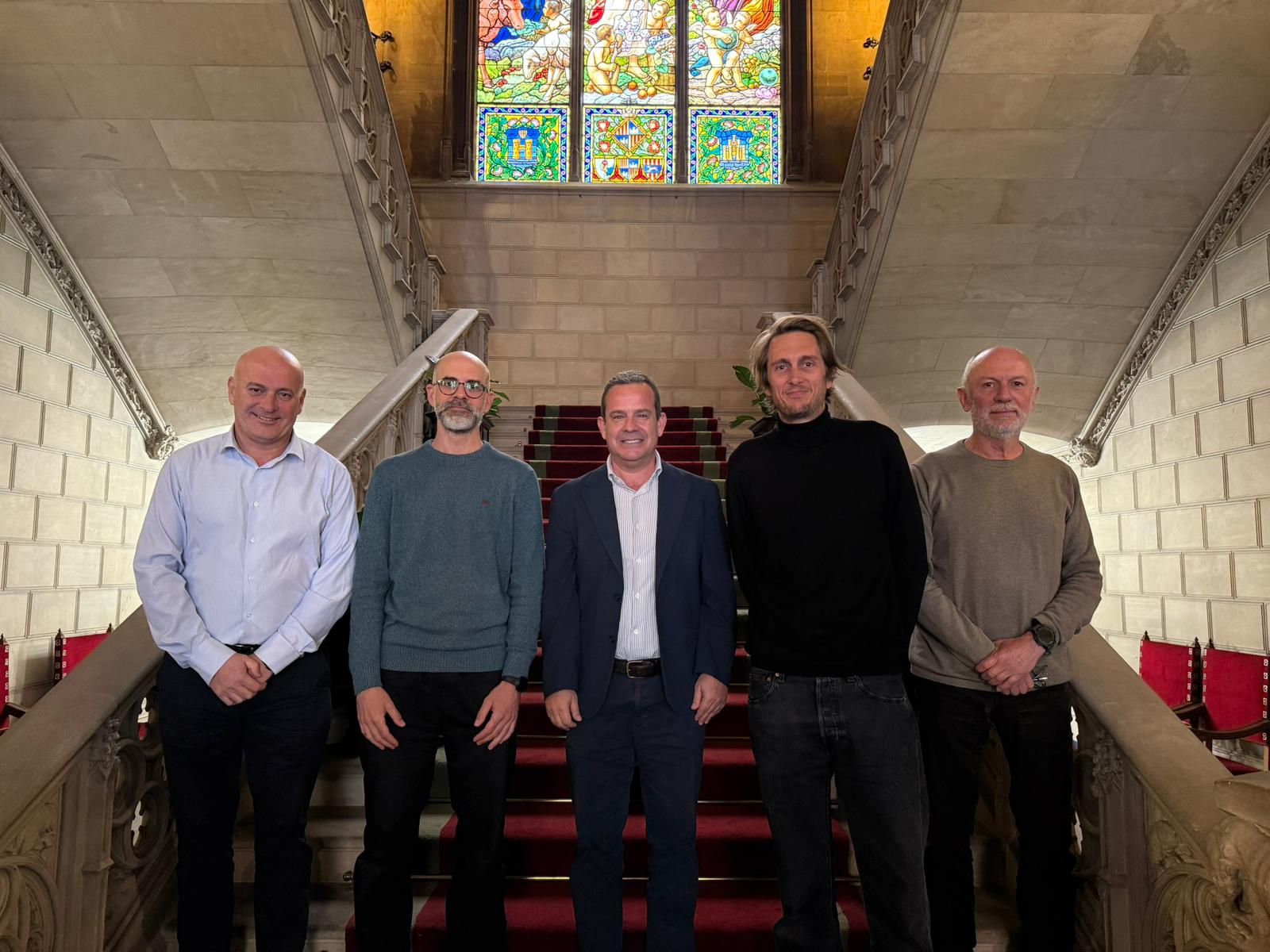 El conseller, el director insular de la Serra i el gerent del Consorci, en una de les reunions mantingudes amb Tramuntana XXI . 