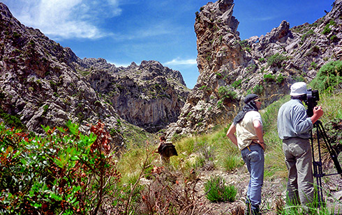 The filming of Bert near Ariant in Pollença. Archives of Lluís Casasayas